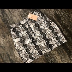 Snake Skin Mini Skirt